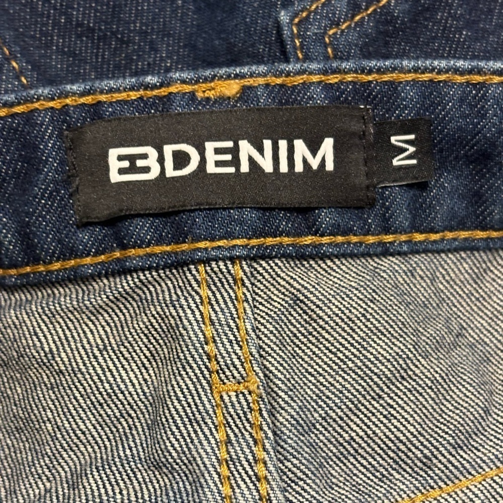 NWOT EB Denim Cherry Mini Jean Skirt Dark Wash Havana Night M L - Picture 9 of 10